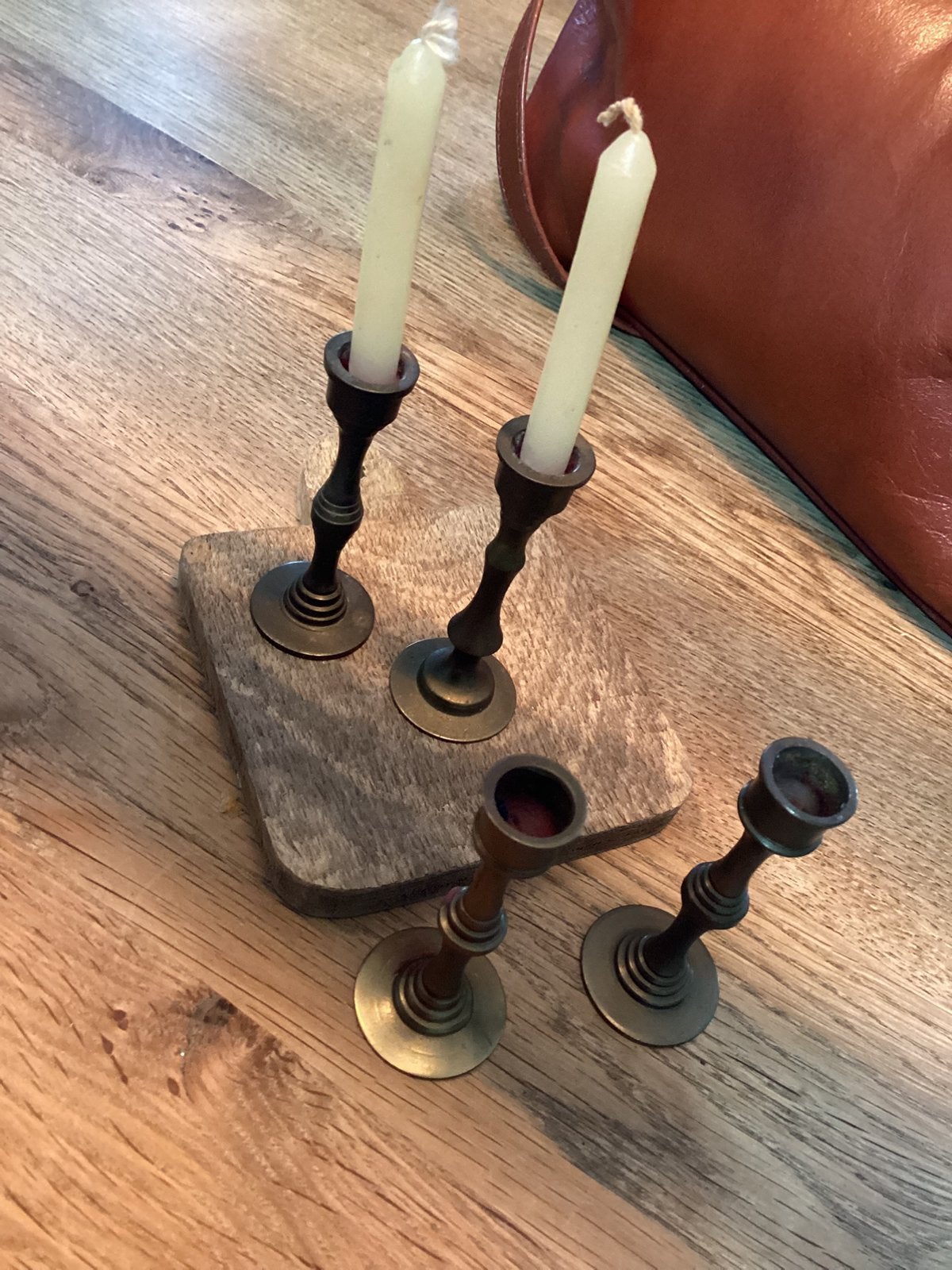 Miniatuur kandelaars kaarsenhoudertje, Verzenden, Koper of Brons