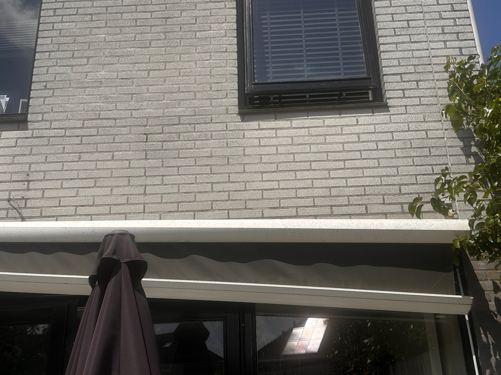 Zonwering met Nieuw doek anthraciet 3 x 5.5 m, Tuin en Terras, Ophalen, Zo goed als nieuw, Tuinpaviljoen