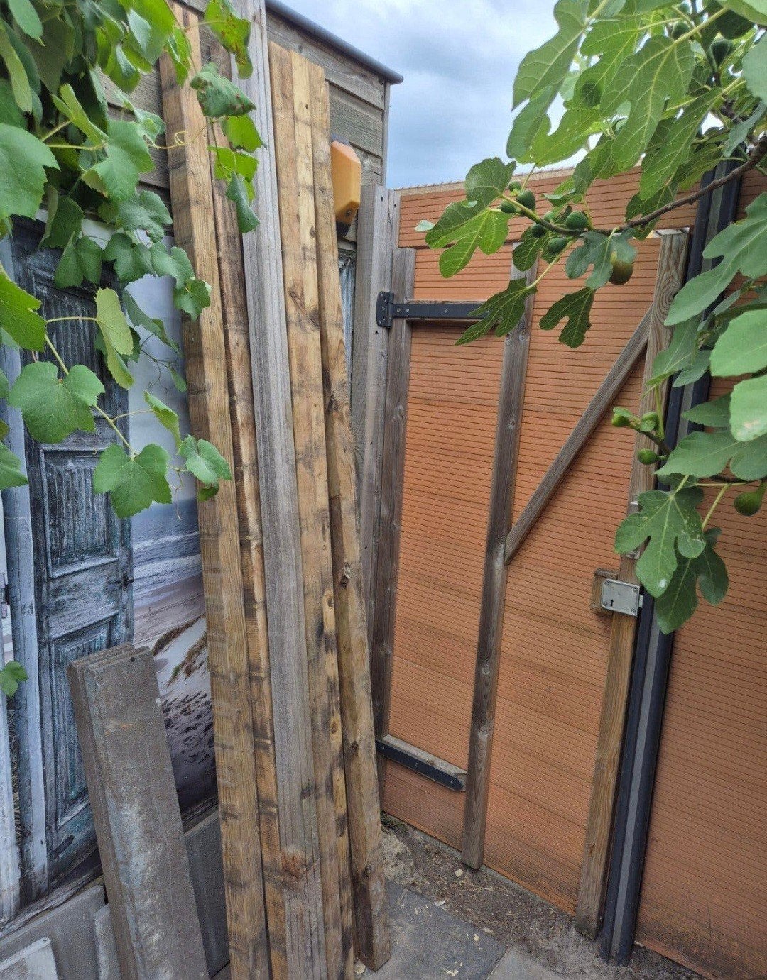 tuinbalken in goede bruikbare staat 6.5 bij 6.5, Tuin en Terras, Schuttingen, Ophalen, Hout, Minder dan 3 meter, 1 tot 2 meter