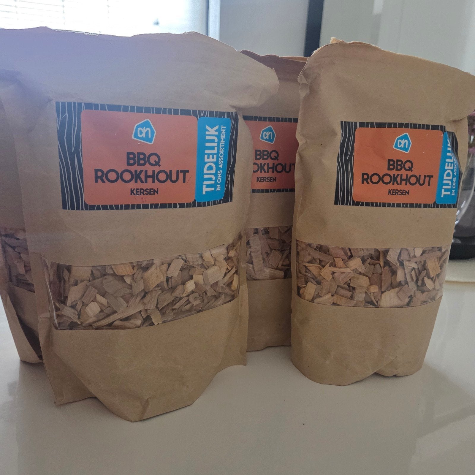 AH BBQ Rookhout Kersen - 4 zakken, Ophalen, Nieuw, Albert Heijn