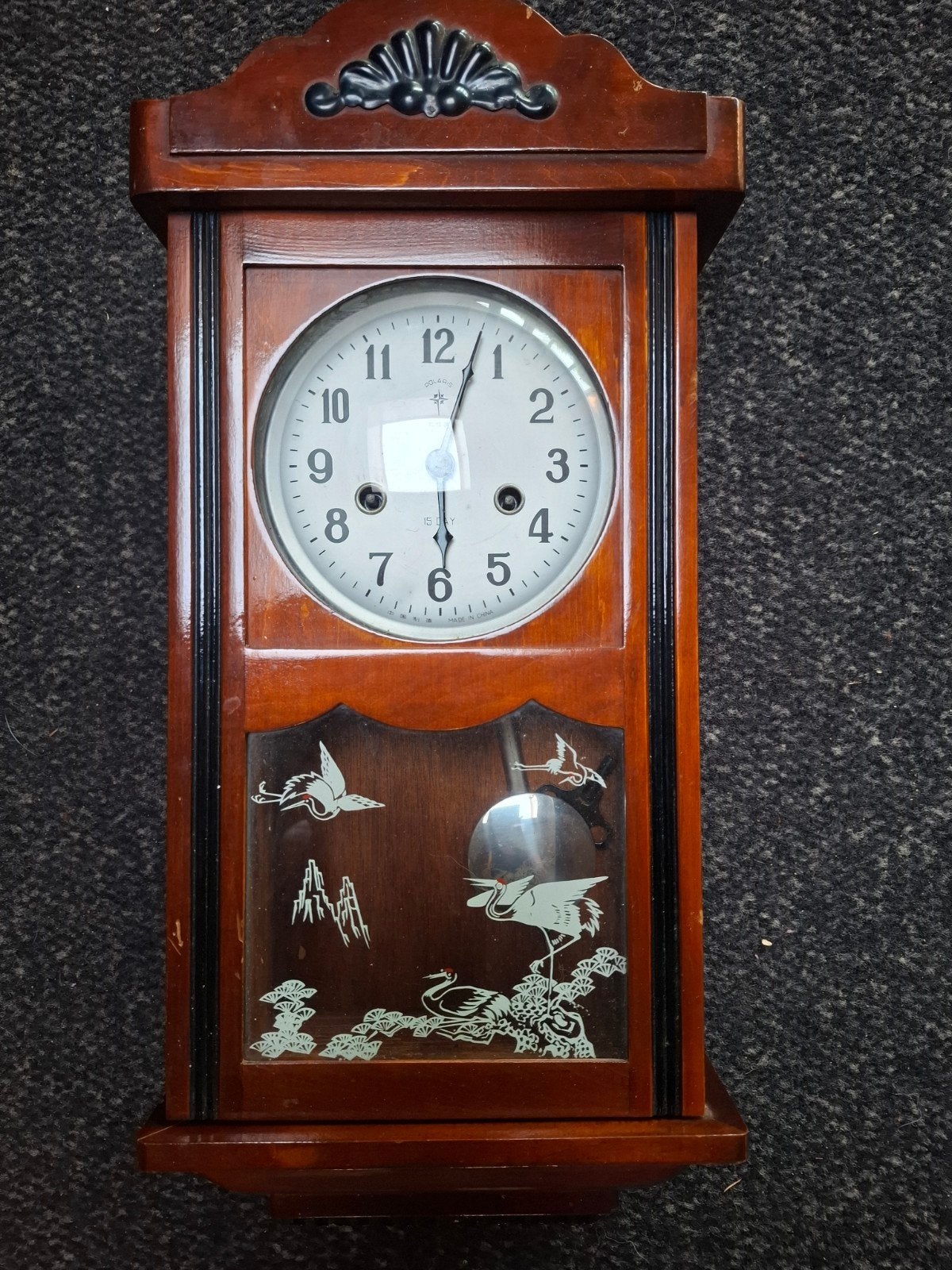 Oude houten pendule klok, Antiek en Kunst, Antiek | Klokken, Ophalen