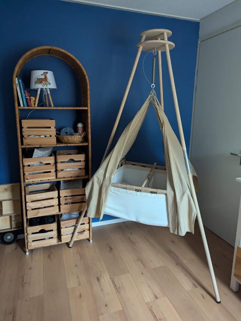 Prachtige tweelingwieg Hussh Cradles. Helemaal compleet!, Ophalen, Zo goed als nieuw, Wieg