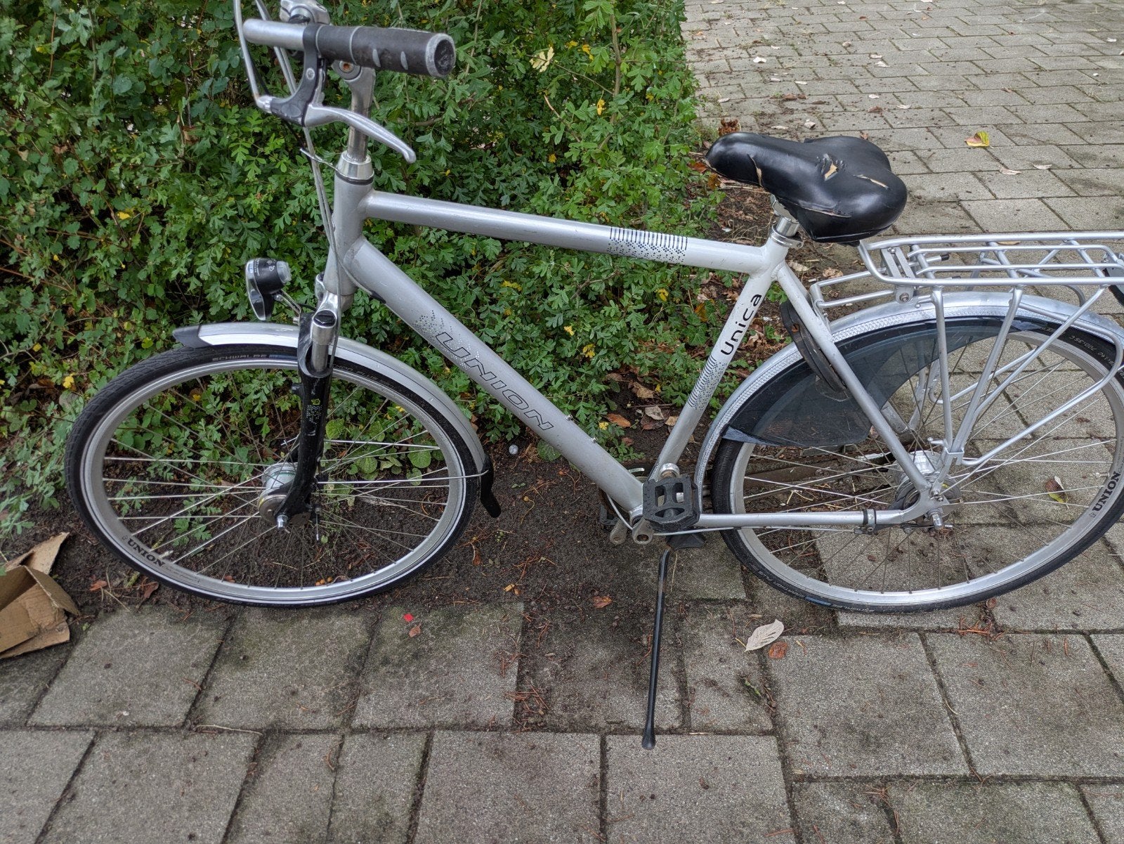 Union Unica damesfiets - Zilverkleurig, Fietsen en Brommers, Velgrem, Versnellingen, Ophalen, Overige merken