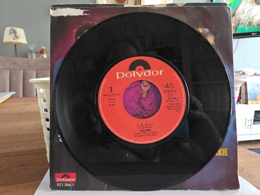 7" Single Vulcano - 1, 2, 3 / Ik Wil Je In Een Hokkie, Gebruikt, 7 inch, Ophalen of Verzenden, Overige typen