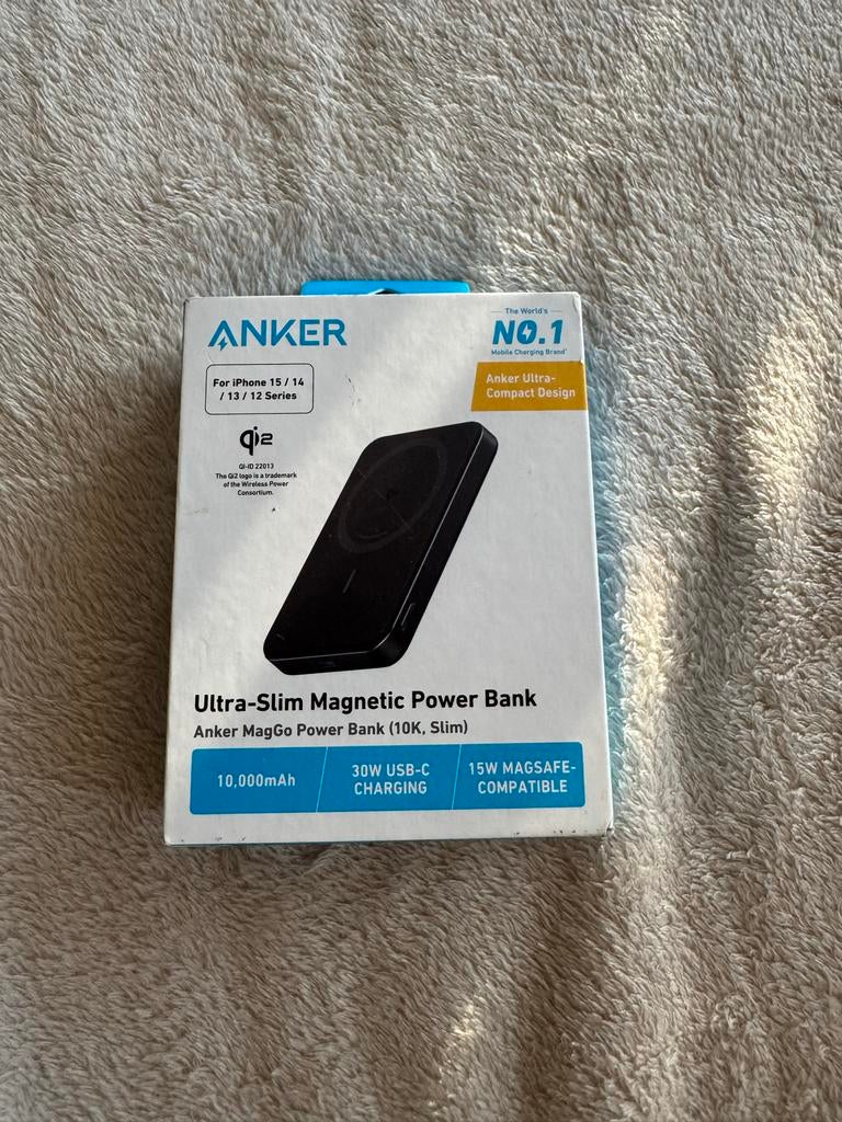 Anker MagGo Powerbank 10.000mAh 30W USB-C, Telecommunicatie, Powerbanks, Nieuw, Ophalen of Verzenden
