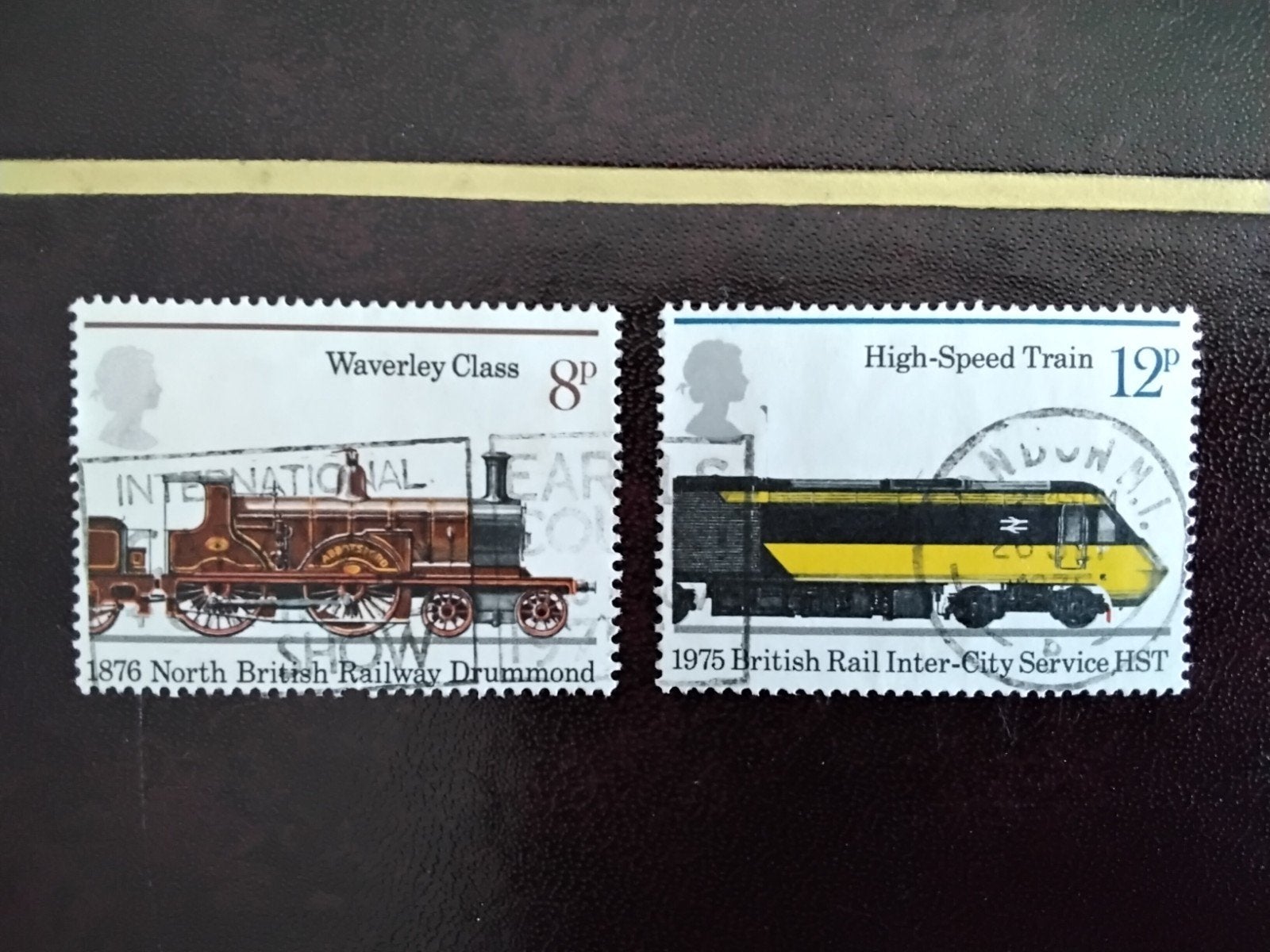 2 Locomotief zegels, Verzenden, Gestempeld, Treinen