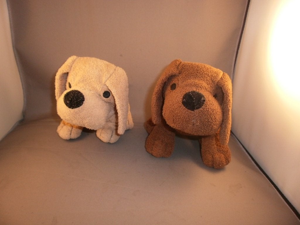 ikea vintage hond licht bruin en donker bruin 19 cm gestikte, IKEA, Zo goed als nieuw, Wasbaar, Klein (minder dan 20 cm)