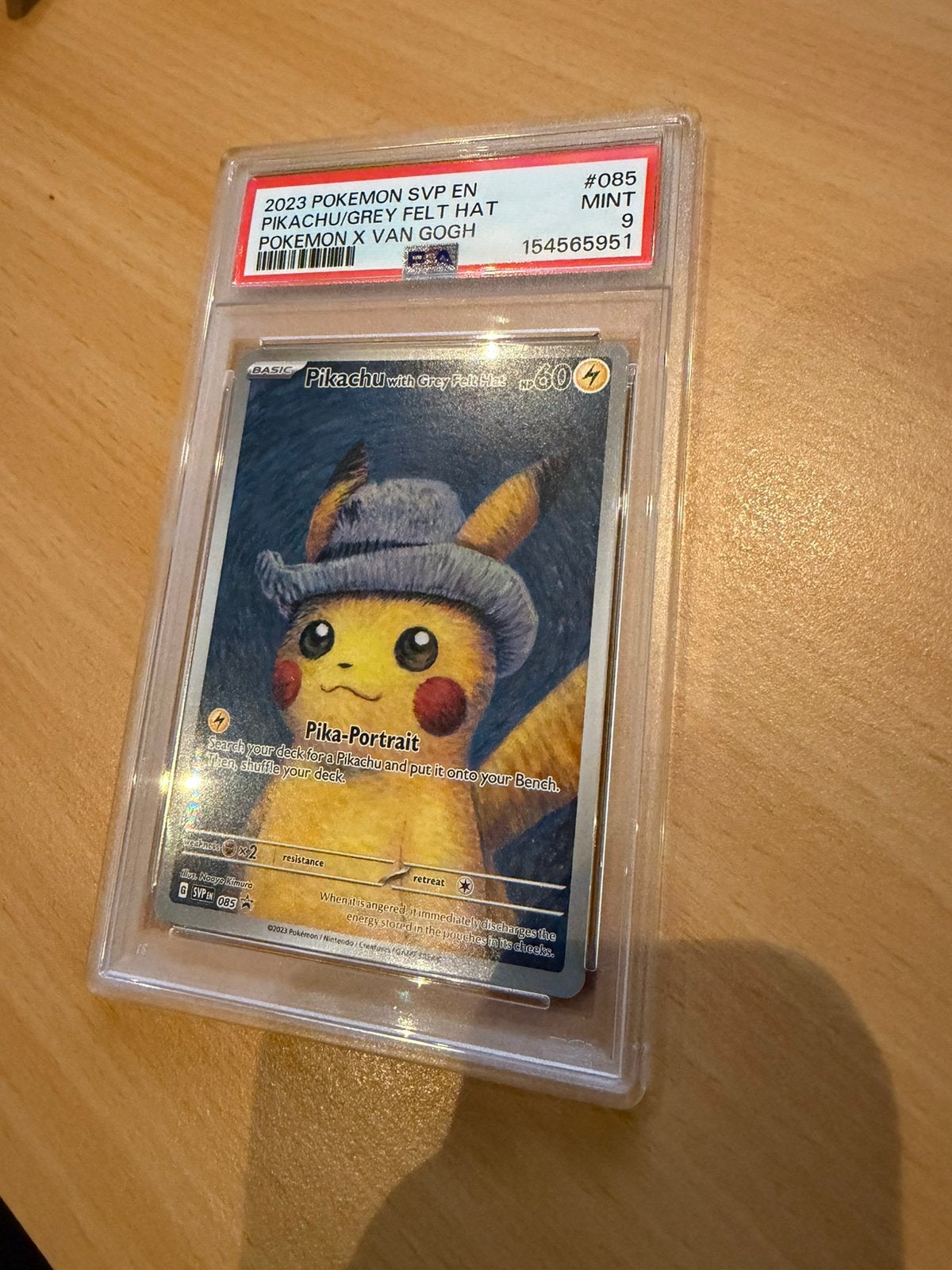 Pokemon Pikachu with Grey Felt Hat PSA9, Ophalen, Nieuw