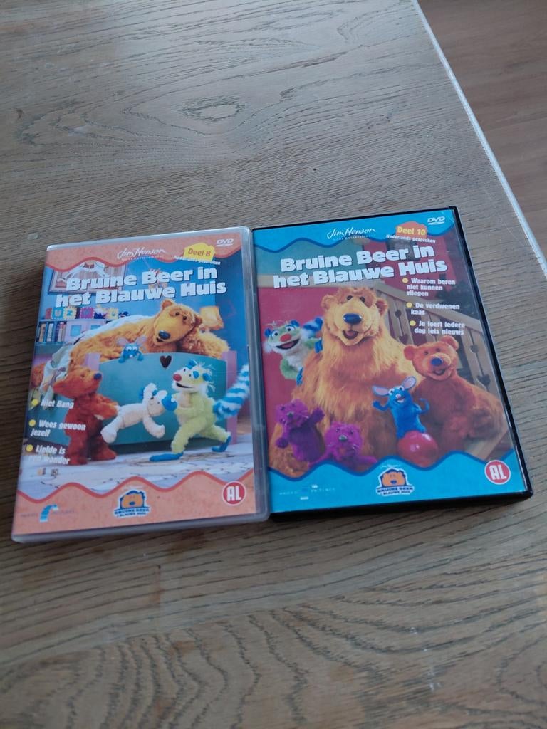 Bruine Beer in het Blauwe Huis - Deel 8 en 10 op dvd., Cd's en Dvd's, Dvd's | Kinderen en Jeugd, Gebruikt, Alle leeftijden, Poppen