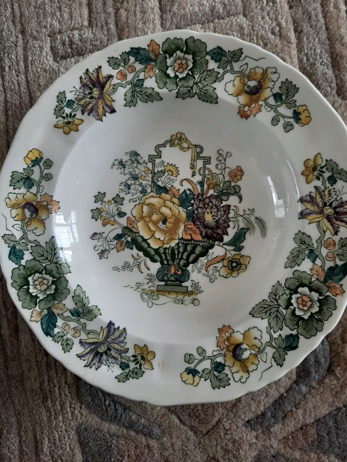 Mason's Patent Ironstone China Strathmore Diep Bord, Antiek en Kunst, Antiek | Servies los, Ophalen of Verzenden