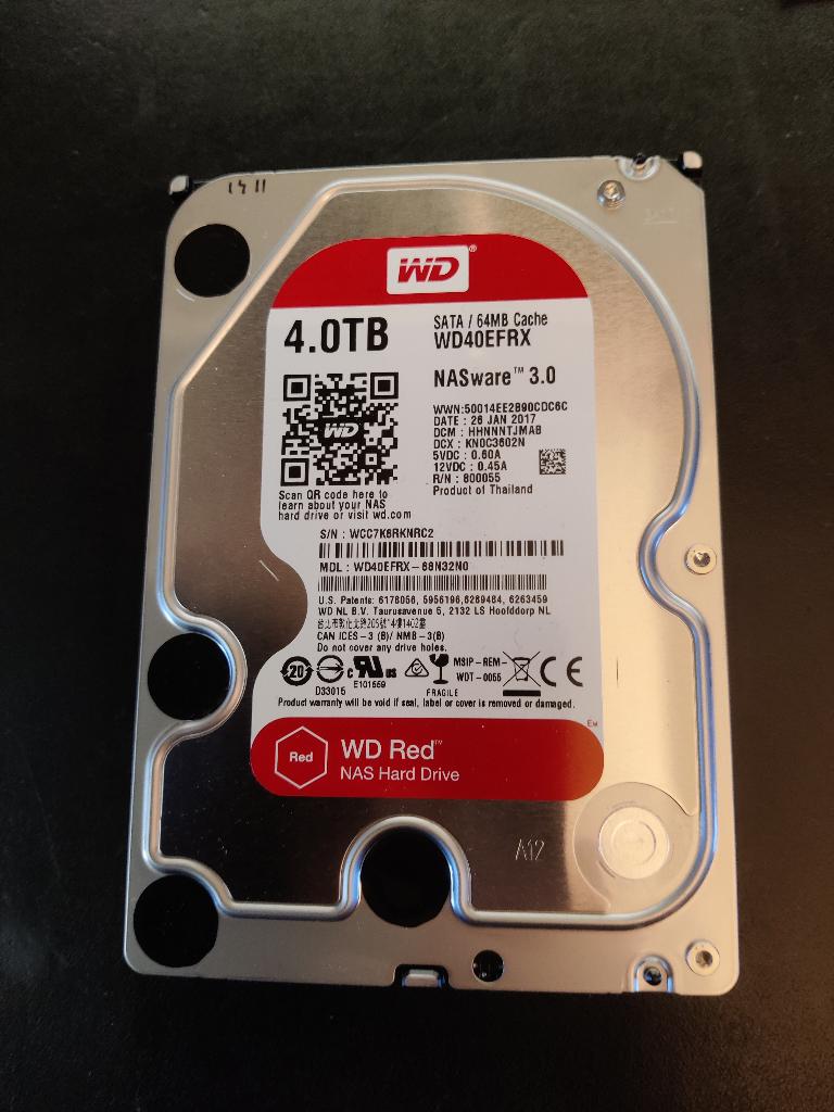 Western Digital WD40EFRX 4TB [HDD-1411] | 14-5, Intern, HDD, Ophalen of Verzenden, Desktop
