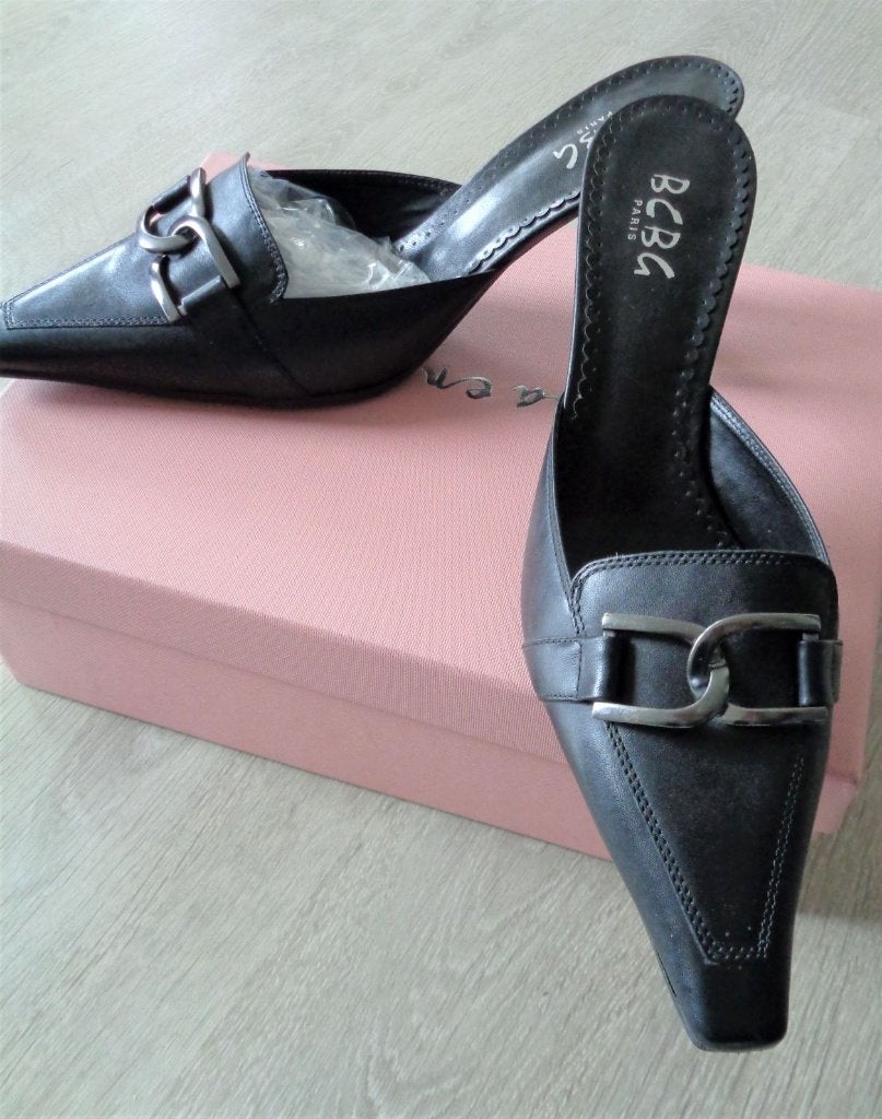 BCBG Maxazria designer slingbacks maat 38,5 NIEUW, Zwart, Nieuw, Sandalen of Muiltjes, Ophalen of Verzenden
