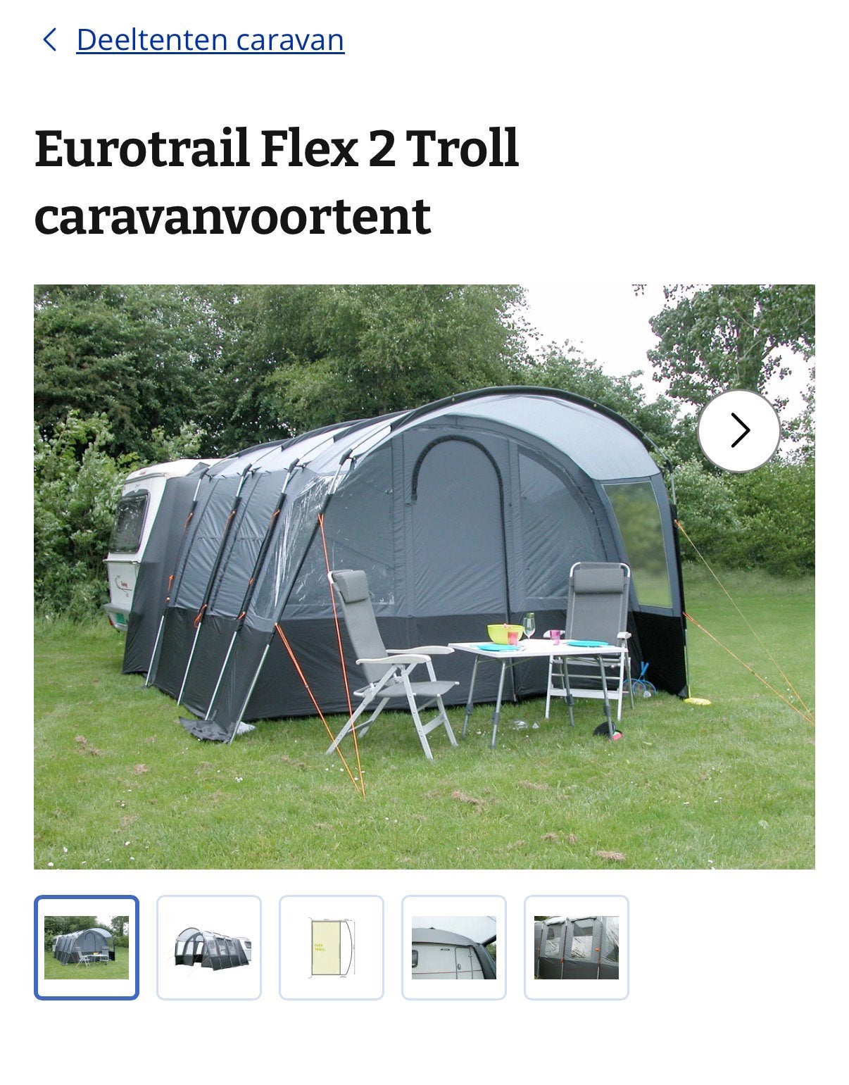 EuroTrail Flex Troll voortent, Ophalen, Gebruikt
