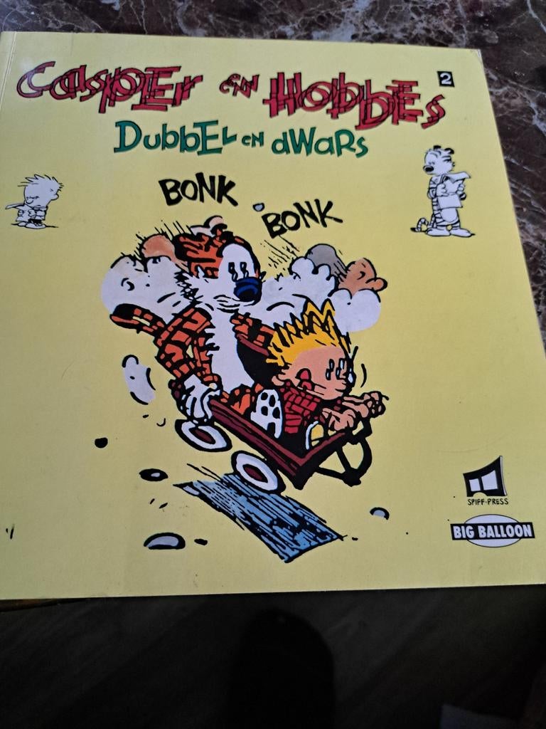 Calvin en Hobbes: Dubbel en Dwars - Stripboek, Boeken, Eén stripboek, Ophalen of Verzenden, Gelezen, Bill Watterson