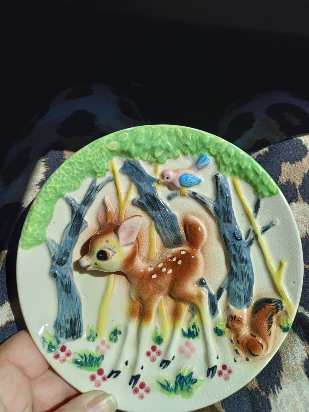 Vintage Bambi Bordje - Charmant Decoratief Item, Antiek en Kunst, Ophalen of Verzenden
