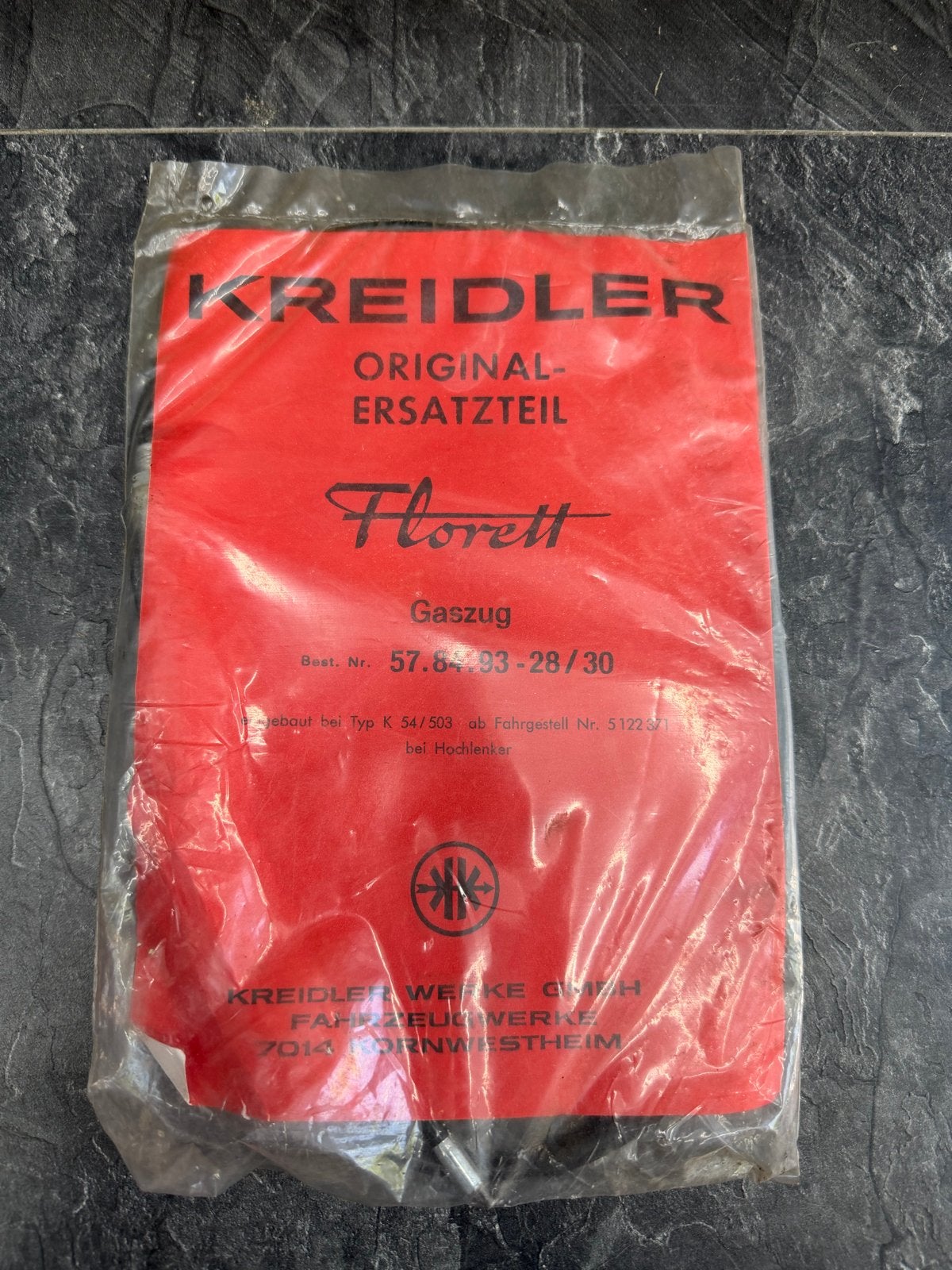 Kreidler Florett Gaskabel NOS (57.84.93), Ophalen of Verzenden, Nieuw, Overige typen