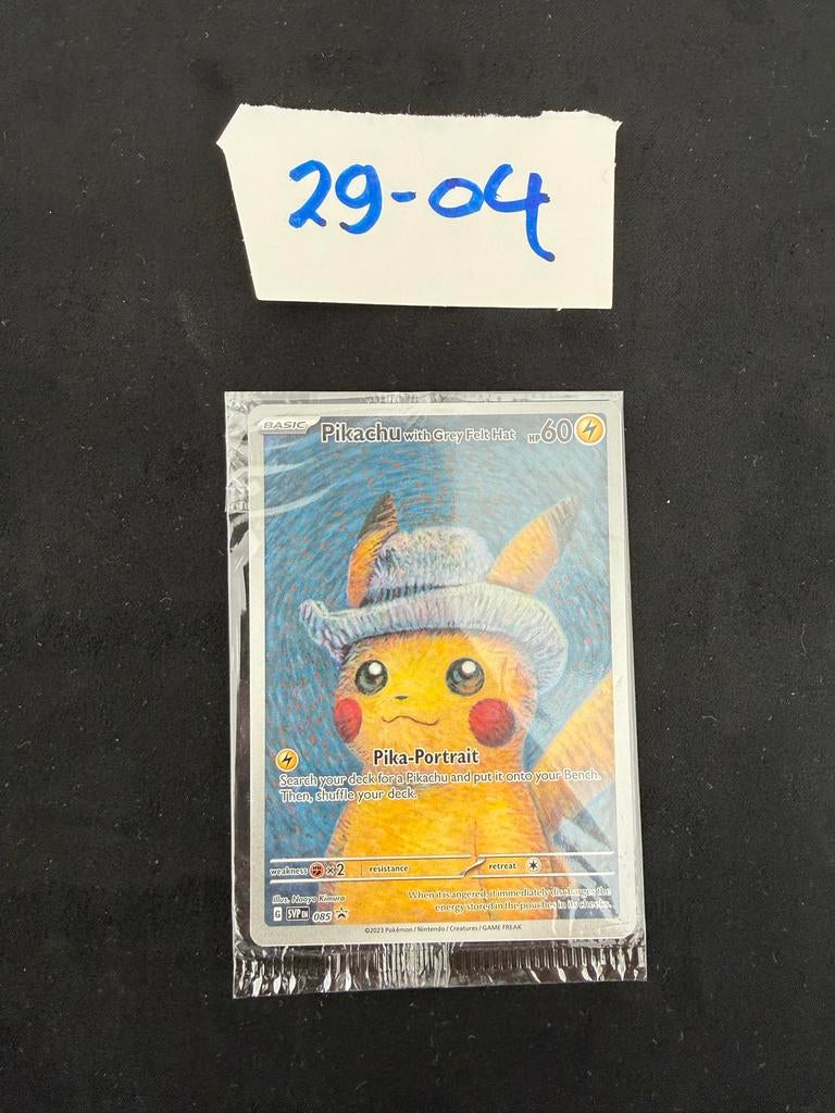 Pikachu with Grey Felt Hat SEALED Pokémon, Ophalen of Verzenden, Zo goed als nieuw, Losse kaart