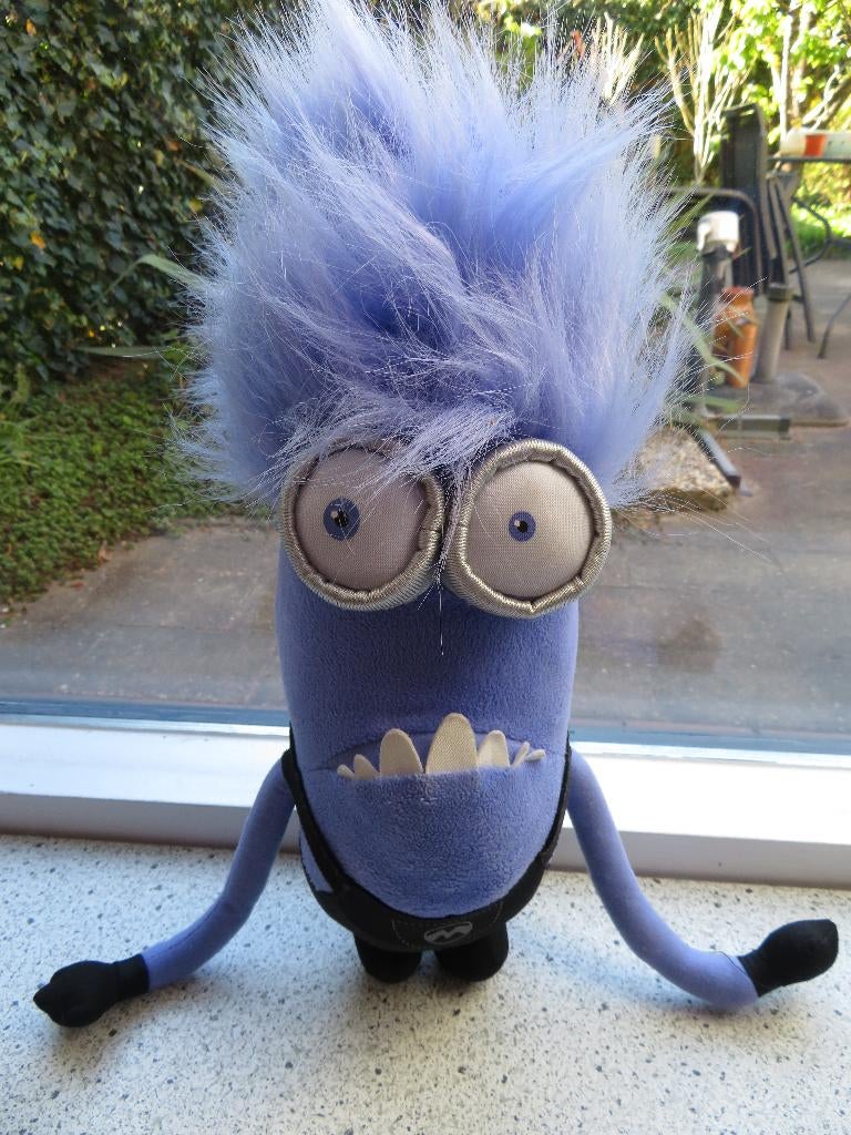 Paarse knuffel purple Evil Minion Despicable ME 2, Paars, Overige karakters, Overige typen, Ophalen of Verzenden