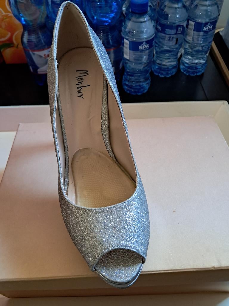 Glitter pumps, Pumps, Zwart, Ophalen of Verzenden, Zo goed als nieuw
