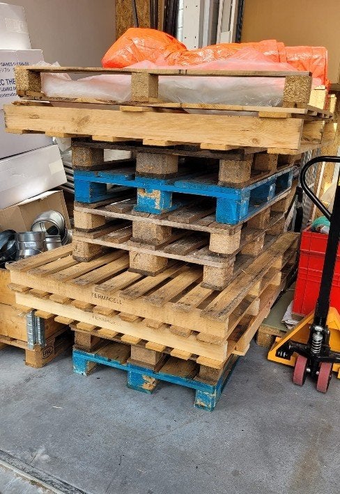 pallets gratis af te halen, Ophalen, Gebruikt, 50 mm of meer, Pallet