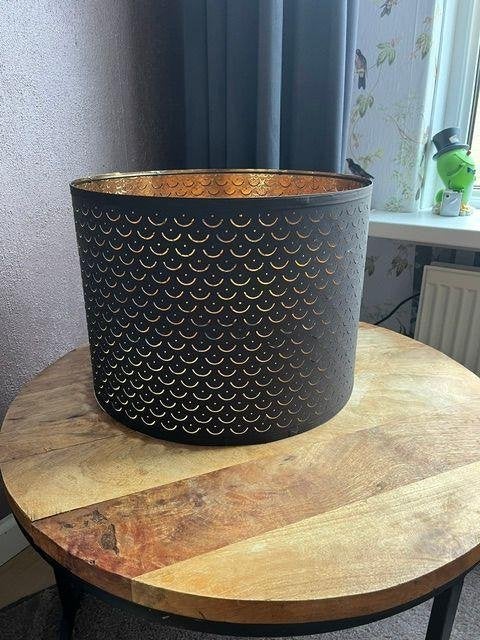 Lampenkap Ikea zwart-goud, Ophalen, Zwart, 44 cm, Rond