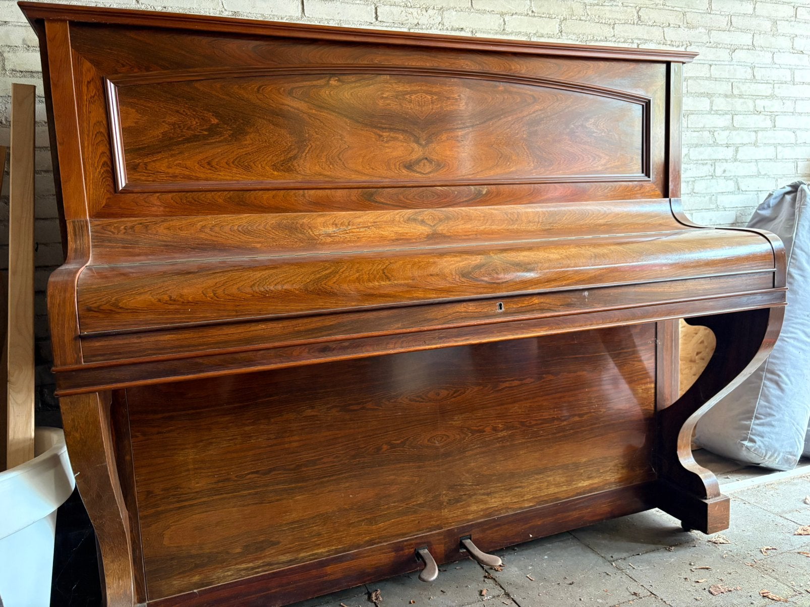 Antieke piano Pleyel, Muziek en Instrumenten, Ophalen, Gebruikt, Bruin, Piano