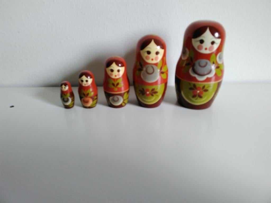 Set van 5 Matroesjka poppen, Verzamelen, Poppetjes en Figuurtjes, Ophalen of Verzenden, Gebruikt