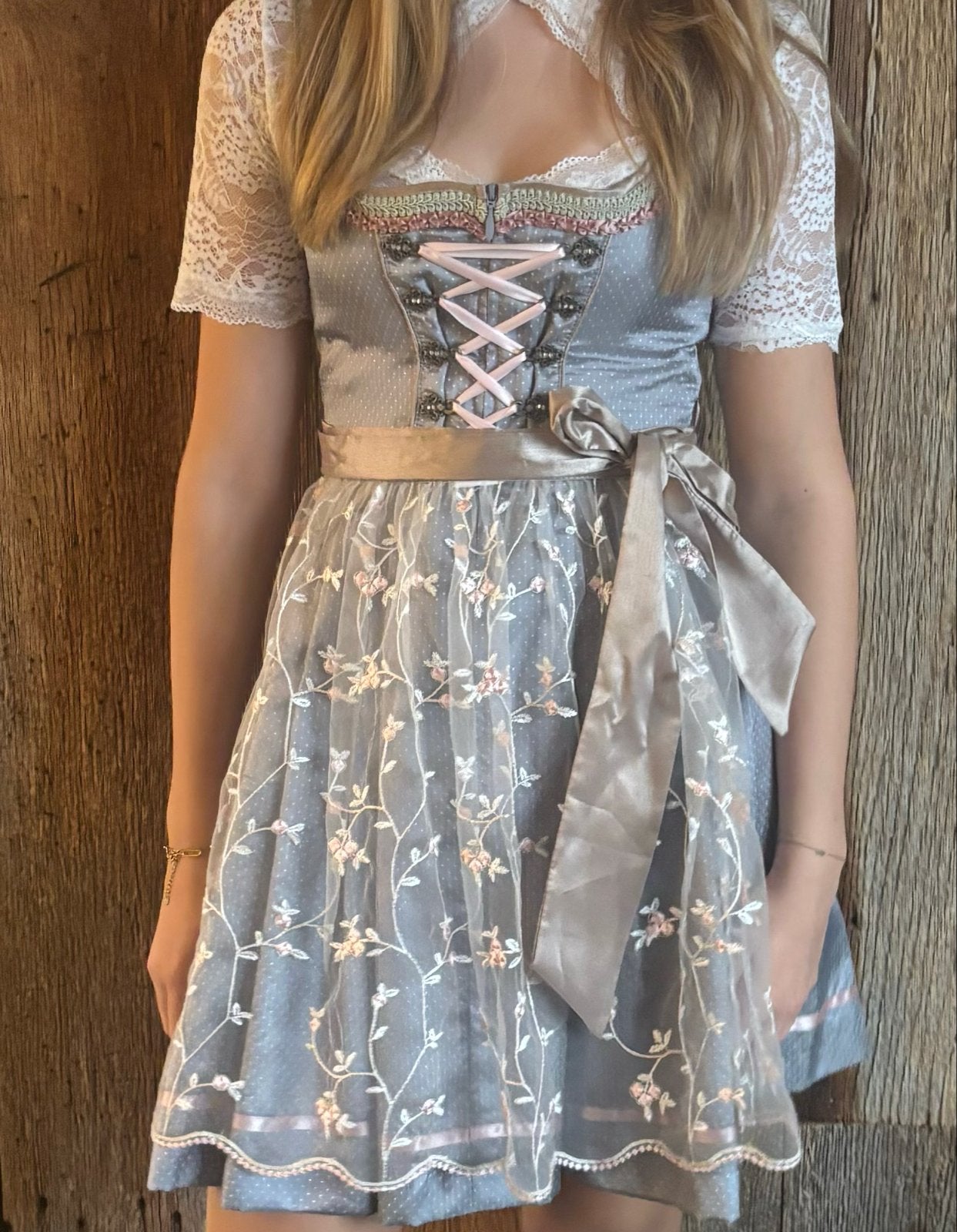 Prachtige Dirndl van Krüger - Maat XS / 164, Ophalen of Verzenden, Zo goed als nieuw, Roze, Maat 34 (XS) of kleiner