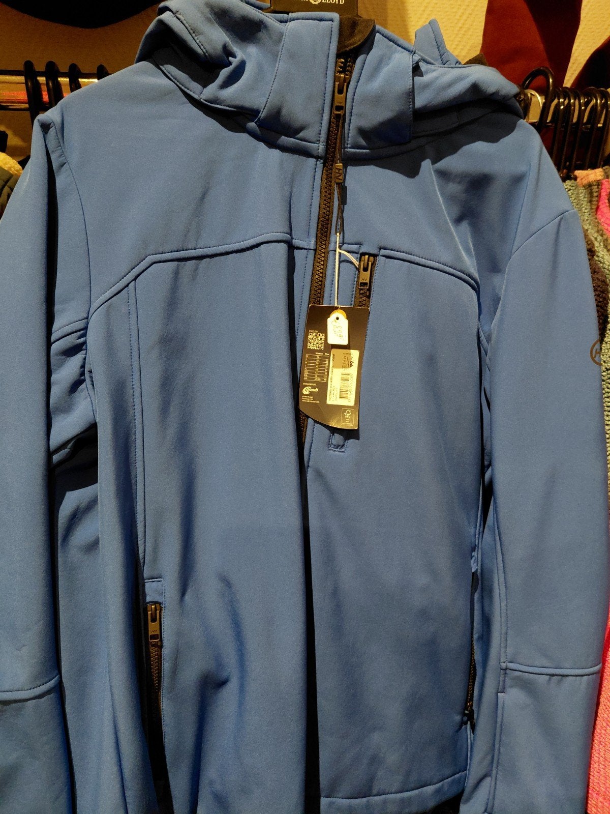 Human Nature Softshell Jas Maat L - Blauw, Maat 52/54 (L), Blauw, Nieuw, Ophalen of Verzenden