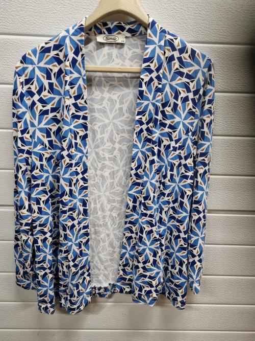 overgooier dames blauw bruin wit  maat 44, Kleding | Dames, Ophalen of Verzenden, 'T Olde Gre-j, Info@toldegrej.nl, Endepoelstraat 20f Didam
