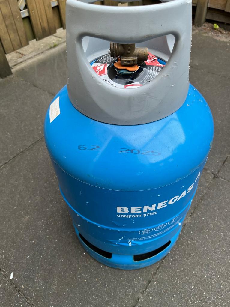 Benegas comfort steel gasfles met 8 kg gas, Ophalen, Gebruikt