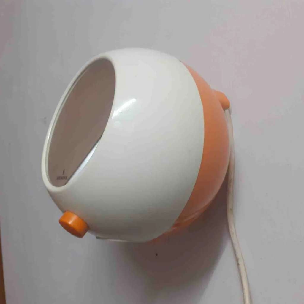 jaren 70 space age design bol spiegel en handdroger retro, Huis en Inrichting, Minder dan 50 cm, Gebruikt, Rond, ?