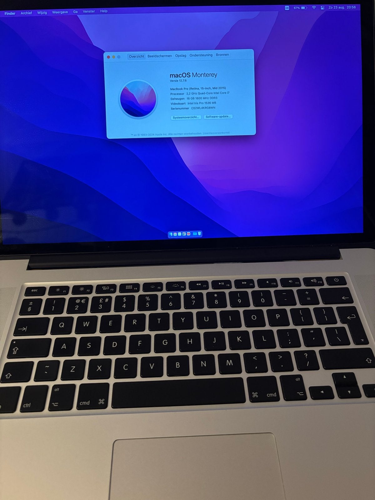 MacBook Pro (Retina, 15-inch, Mid 2015) - 16GB RAM, 256GB SS, Gebruikt, 256 GB, 2 tot 3 Ghz, 16 GB