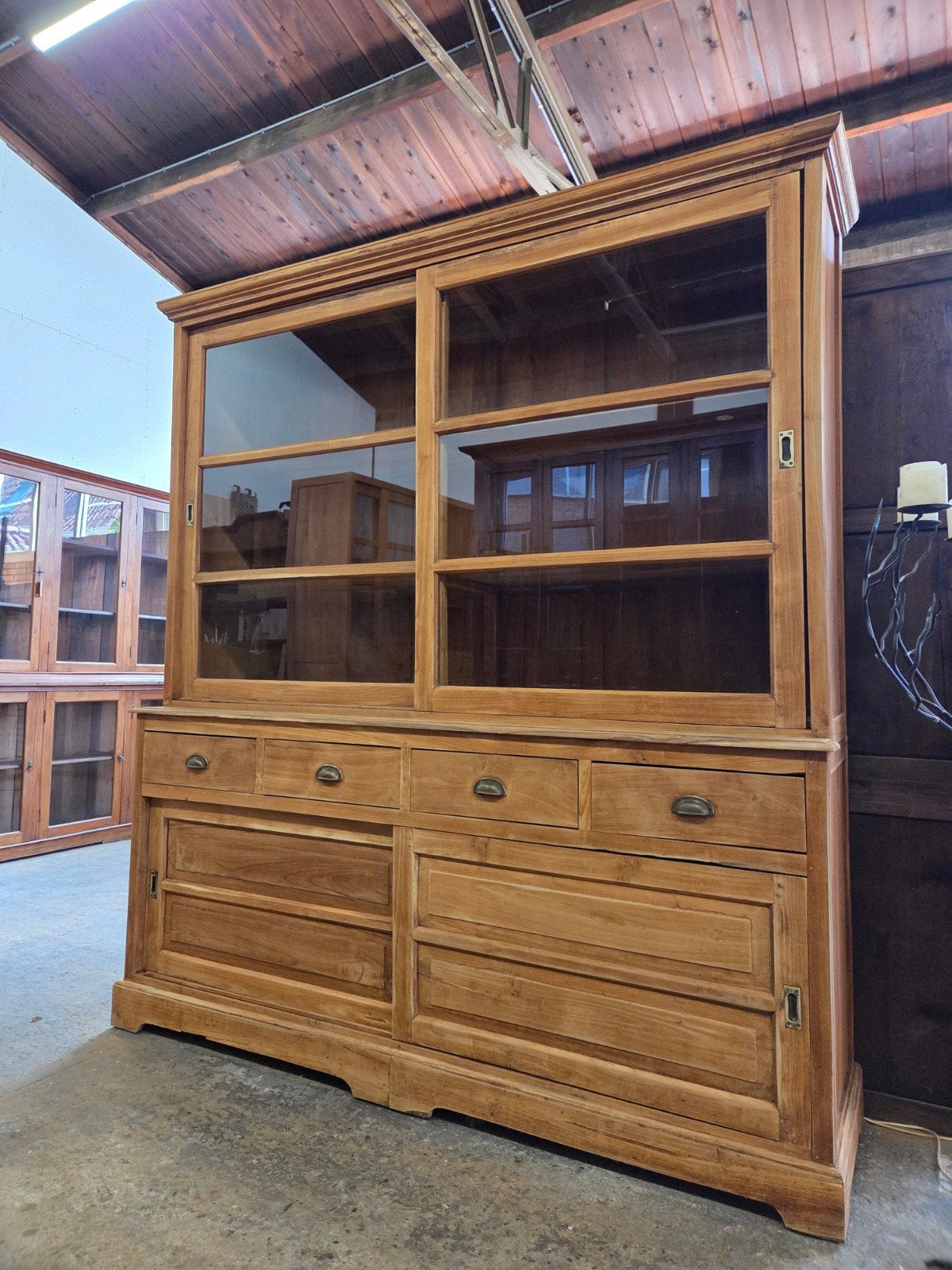 prachtige buffetkast ~ vitrinekast ~ ladekast ~ boekenkast, Huis en Inrichting, Kasten | Ladekasten, Ophalen, 200 cm of meer, Glas