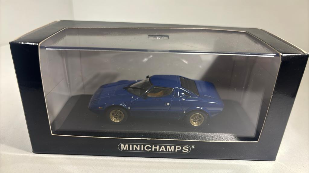 Lancia stratos bleu minichamps 1.43, Auto, Ophalen of Verzenden, MiniChamps, A