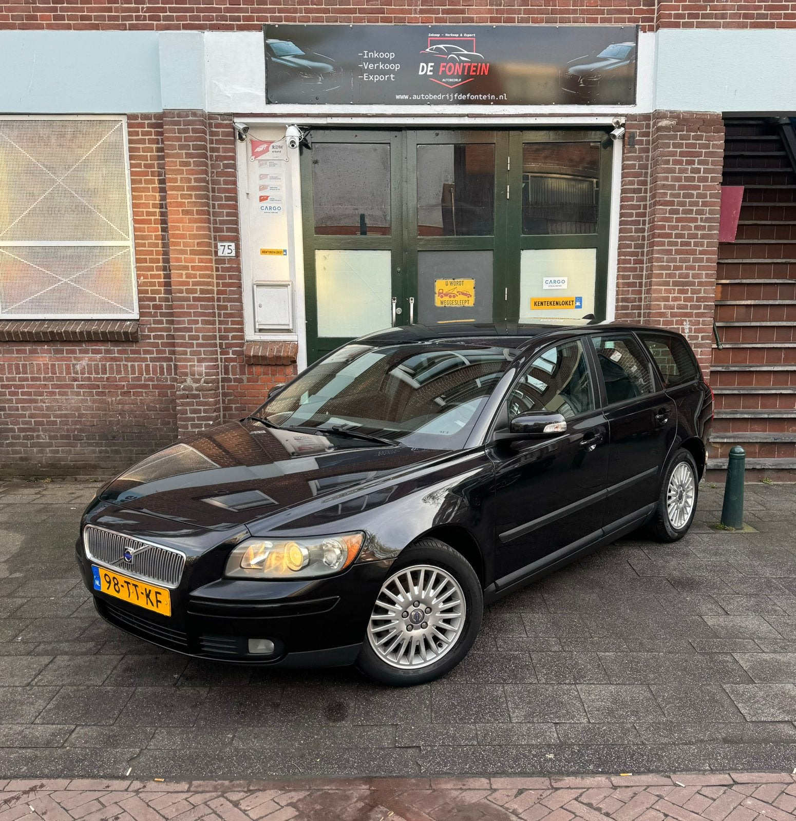 Volvo V50 1.8 2007 Airco/Clima/Nieuwe APK/Boekjes, Voorwielaandrijving, 1281 kg, Zwart, 4 cilinders