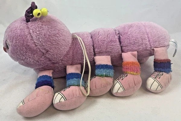 Commonwealth Lots-a-Lots-a-Leggggs 1984 Vintage knuffel Rups, Overige merken, Overige typen, Zo goed als nieuw, Middelgroot (20 tot 80 cm)