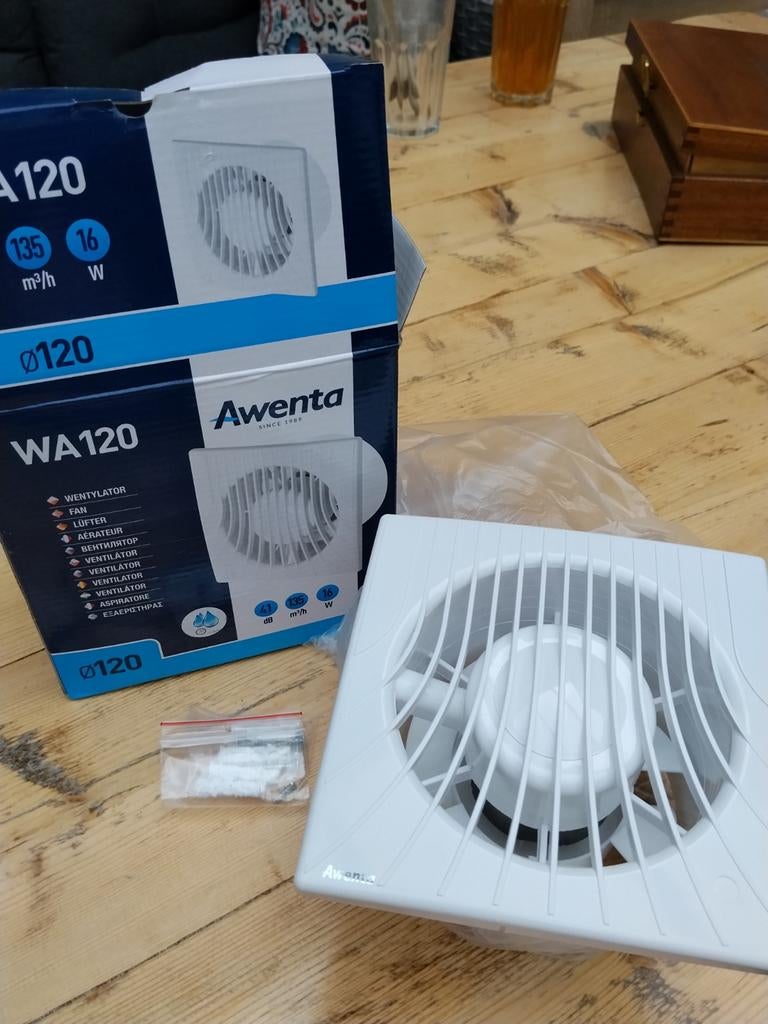 9x Awenta Plafondventilator WA120H - Nieuw in doos, Witgoed en Apparatuur, Ventilatoren, Ophalen of Verzenden
