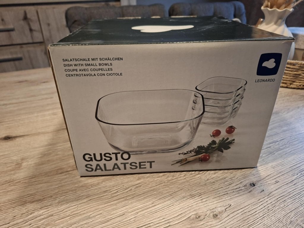 5-delig schalenset van Leonardo, Ophalen, Schaal, Vierkant, Nieuw