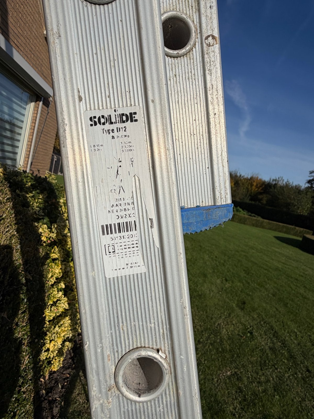 Solide Type H12 Ladder - Zeer lange uitschuifladder, Doe-het-zelf en Verbouw, Ophalen, Gebruikt, Ladder, Opvouwbaar of Inschuifbaar