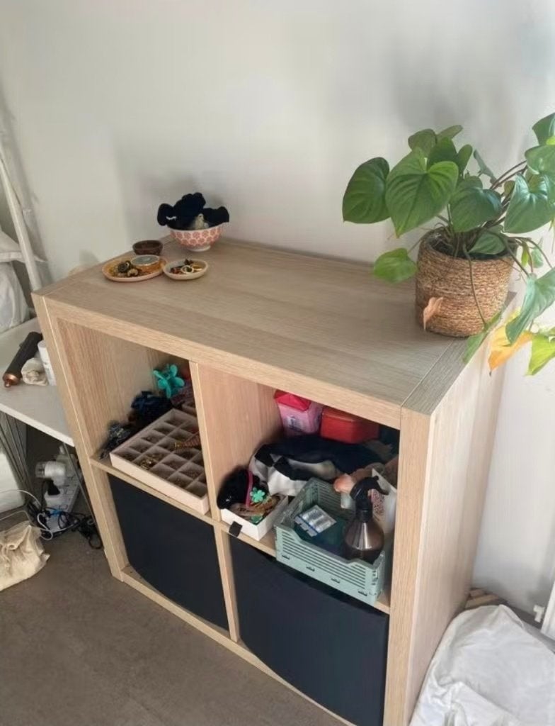 4 vaks Kallax open kast vakkenkast 2x2 bruin Ikea, Ophalen, 50 tot 100 cm, Zo goed als nieuw, Minder dan 100 cm