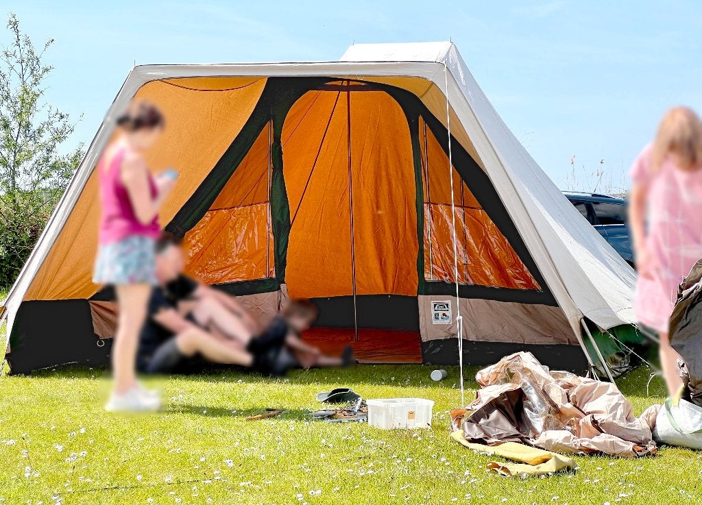 6-persoons pyramide tent, Ophalen, Gebruikt, Tot en met 6