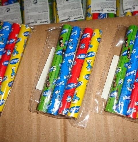 Partij kleurpotloodjes de smurfen, Diversen, Rommelmarktspullen, Nieuw, Ophalen of Verzenden