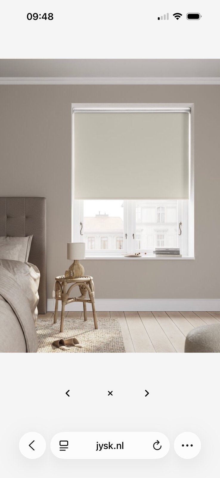 Verduisterend rolgordijn 100 x 170 cm beige, Huis en Inrichting, Stoffering | Gordijnen en Lamellen, Ophalen, 100 tot 150 cm, Beige