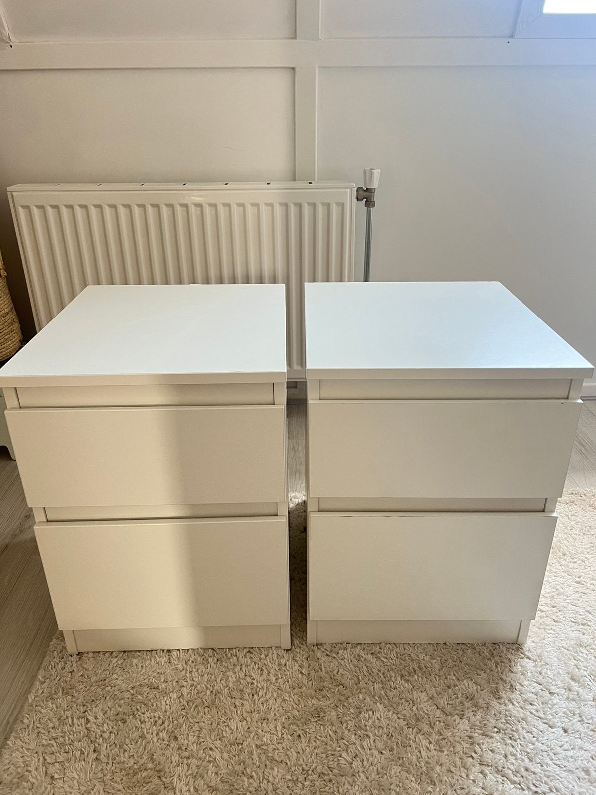 Twee witte Kullen twee ladekasten nachtkastjes van IKEA, Ophalen, Zo goed als nieuw, Minder dan 45 cm