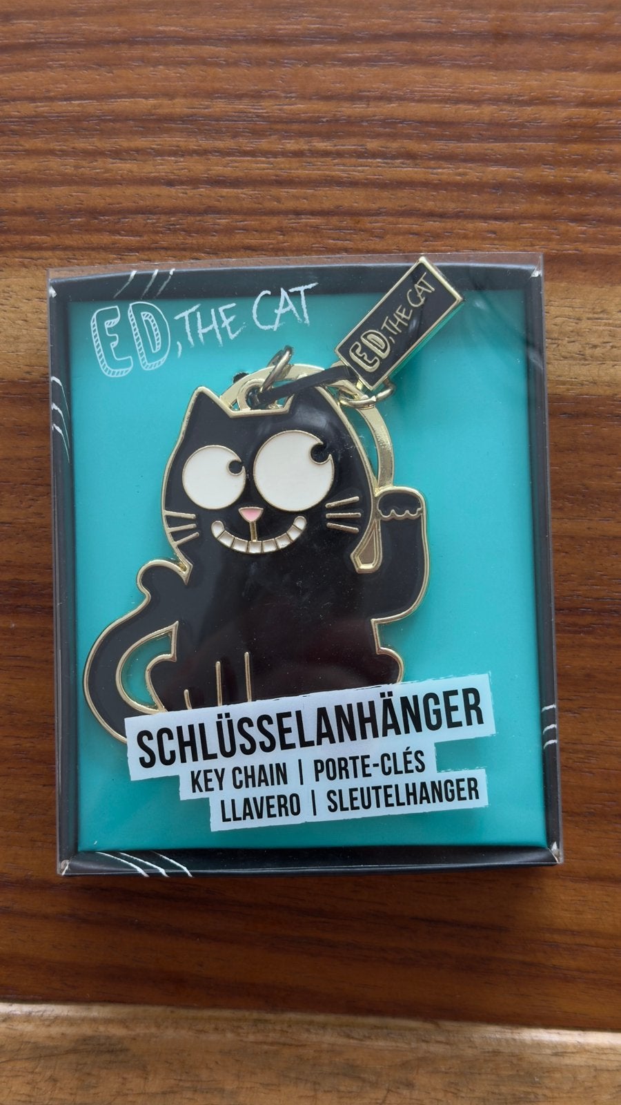 Ed, The Cat Lucky Ed emaille sleutelhanger, Ophalen, Nieuw, Knuffel of Figuurtje