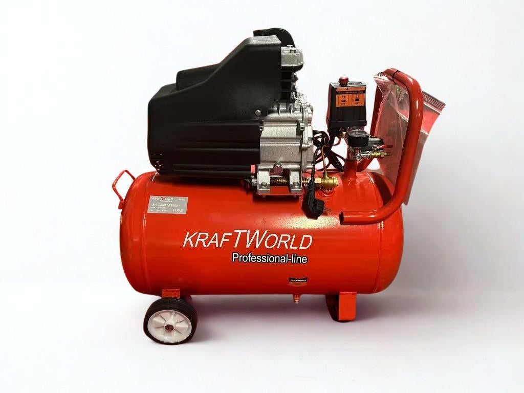 KraftWorld AC-25L Professionele Luchtcompressor, Doe-het-zelf en Verbouw, Minder dan 25 liter, Ophalen of Verzenden, Minder dan 200 liter/min
