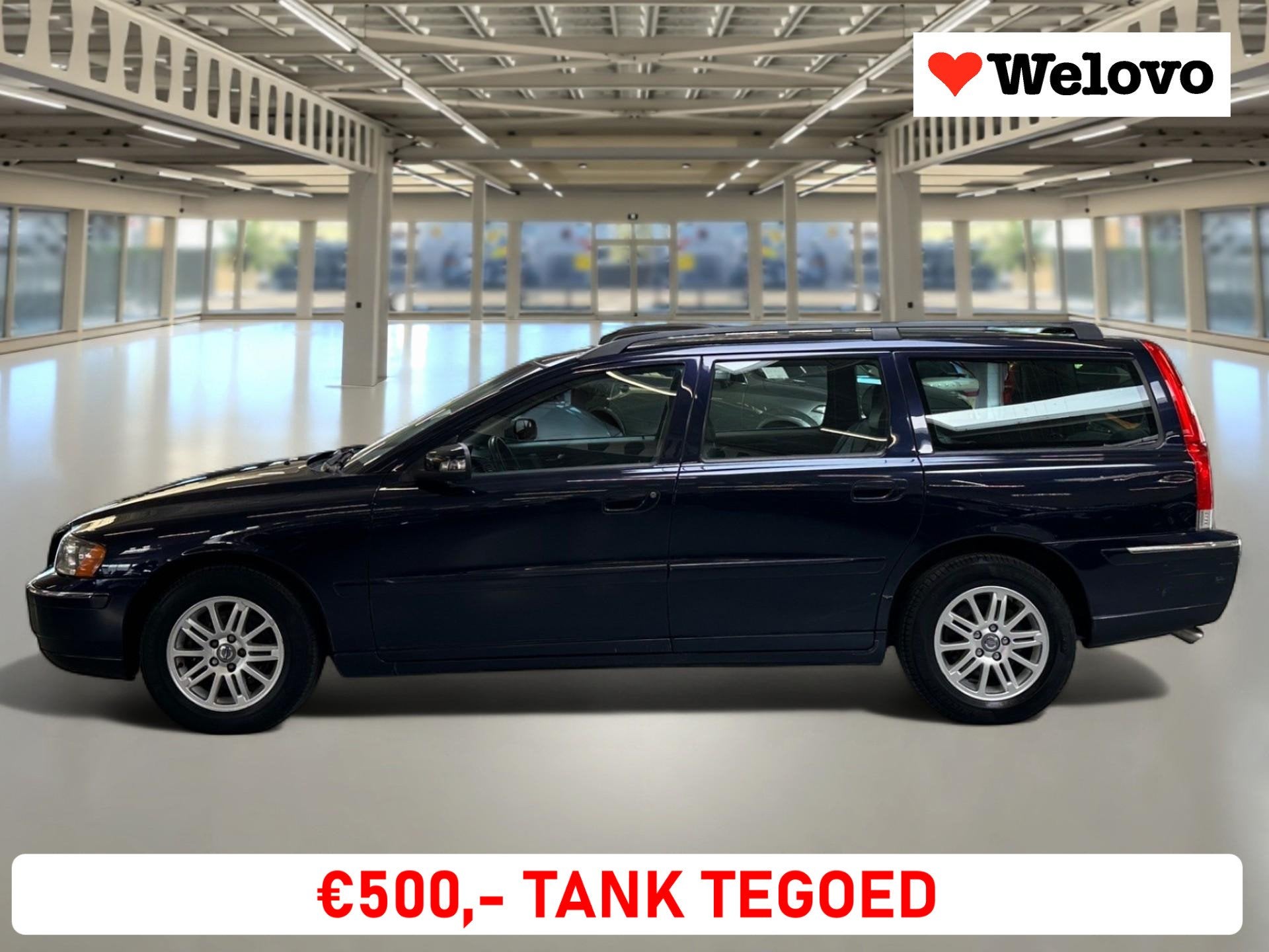 Volvo V70 2.4 Edition Altijd 20 v70's op voorraad, Leder int, Zwart, Zwart, 2435 cc, 170 pk