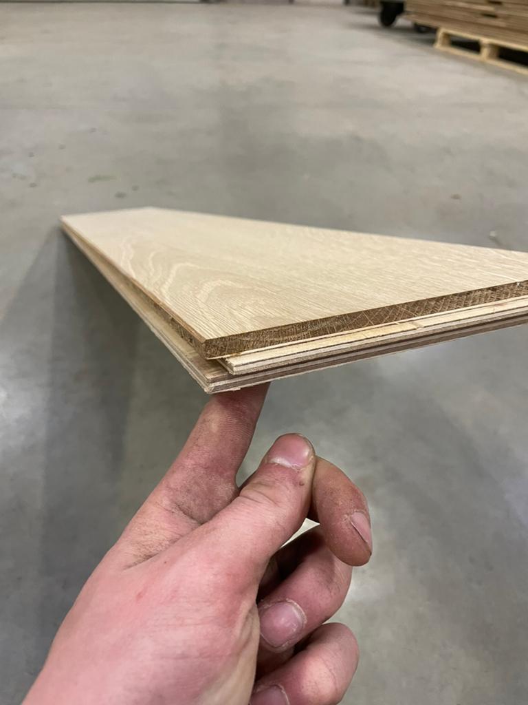 Eiken houten vloer, Ophalen, Vloerdelen of -planken, Zo goed als nieuw, 10 m² of meer