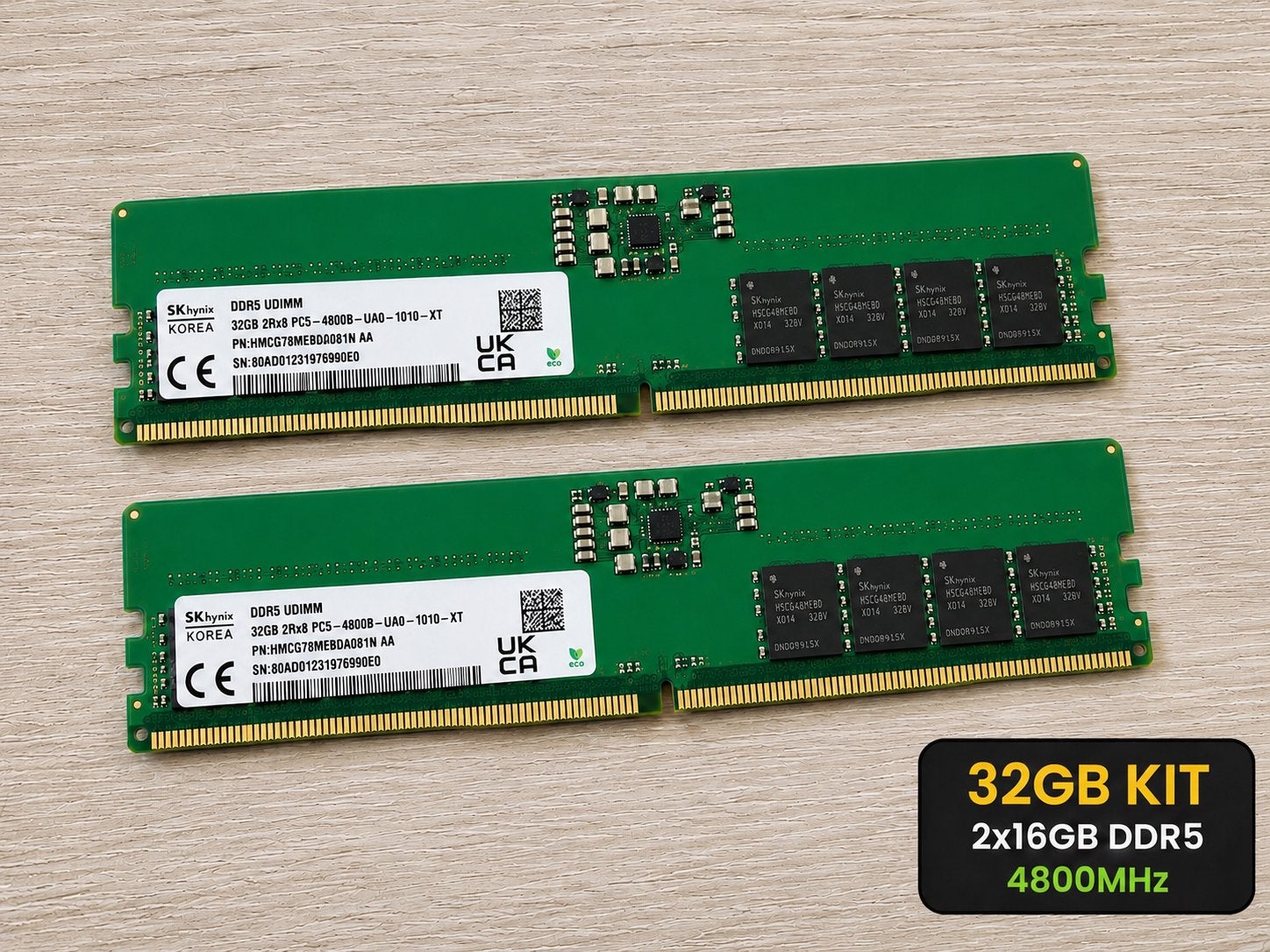 SK hynix 32GB (2x16GB) DDR5 4800MHz Geheugen Kit